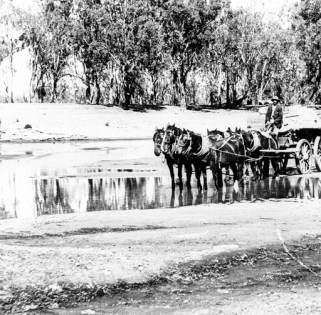crossing low river bed